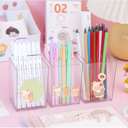 Cắm bút mica phi hành gia CBMC6 12 cung hoàng đạo ngựa thần siêu anh hùng astronaut gấu thỏ chery kitty