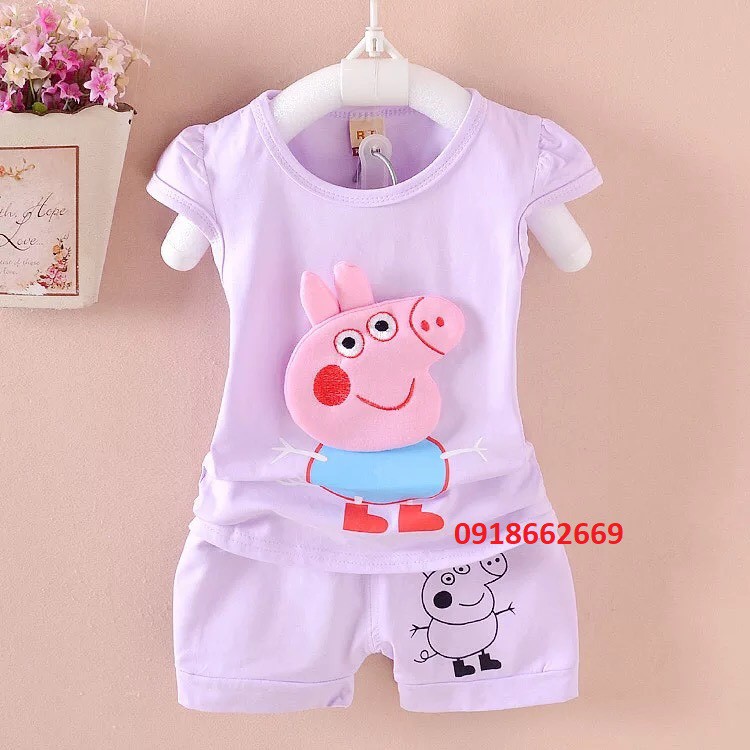 Bộ hè bé gái, cộc tay bé gái size 6-22kg ( sét cộc kẹo)