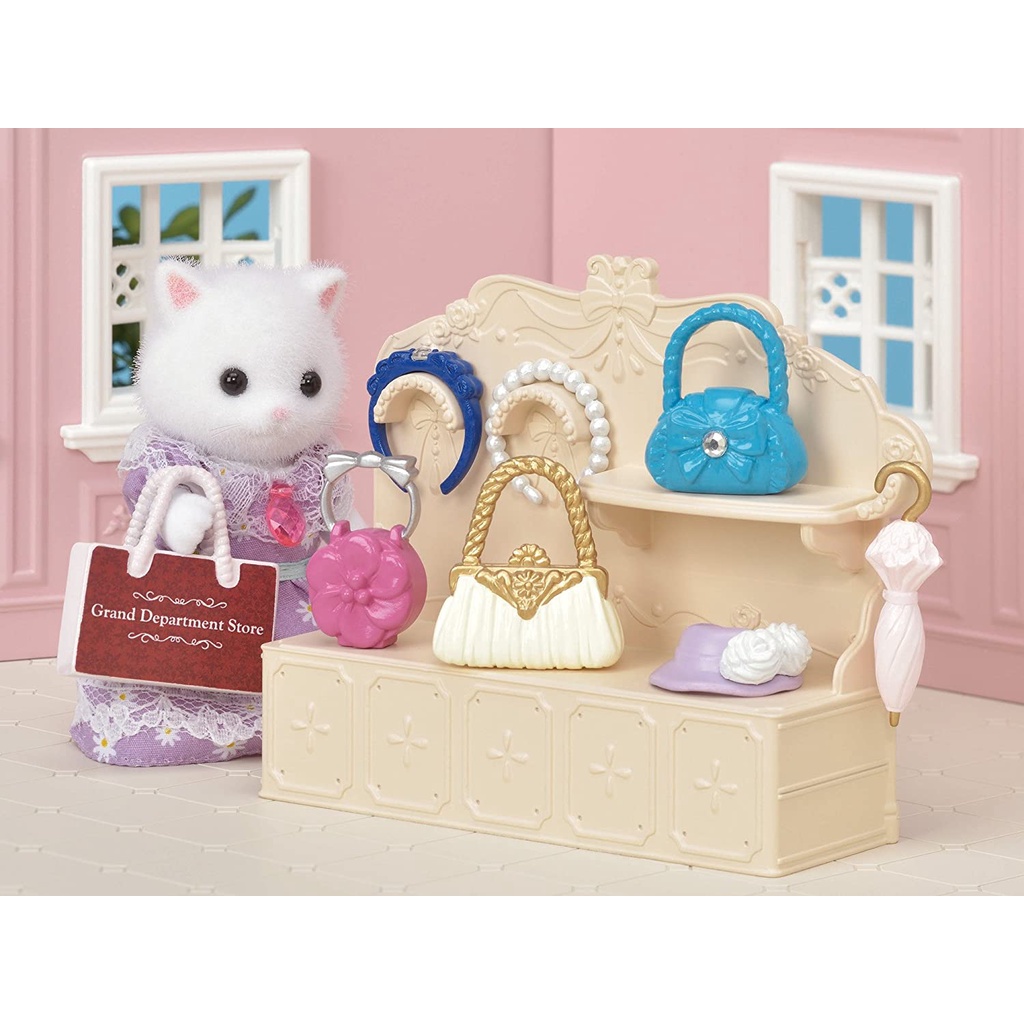 Sylvanian Families Bộ Phụ Kiện Thời Trang và Kệ Trưng Bày Fashion Showcase Set