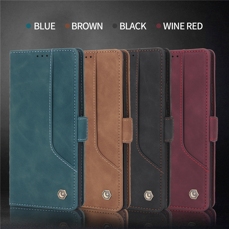 Flip Leather Case For Samsung A72 A71 A52 A51 A42 A32 A31 A21S A12 A02 POLA Retro Magnetic Auto Closing Card Slot Wallet Cover Case