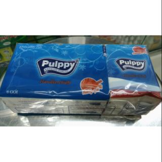 Khăn giấy lụa - pulppy - hương quế - bịch 6 gói