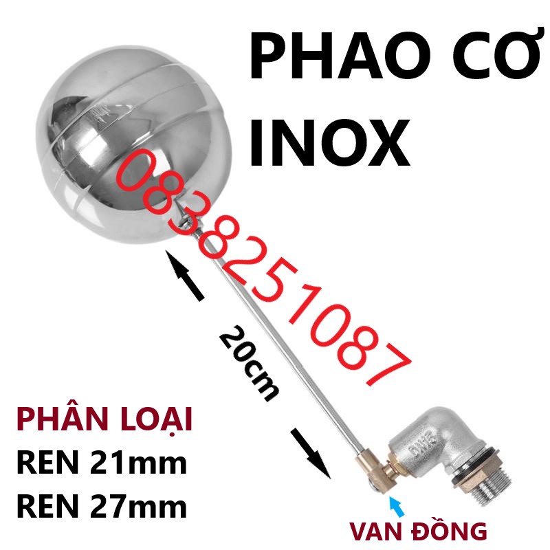 Van phao cơ (trái nổi) inox sus 304