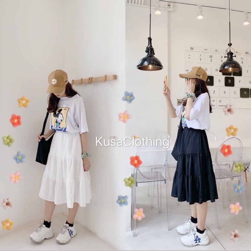 Chân váy voan Ulzzang 3 tầng (hình thật/ sẵn)