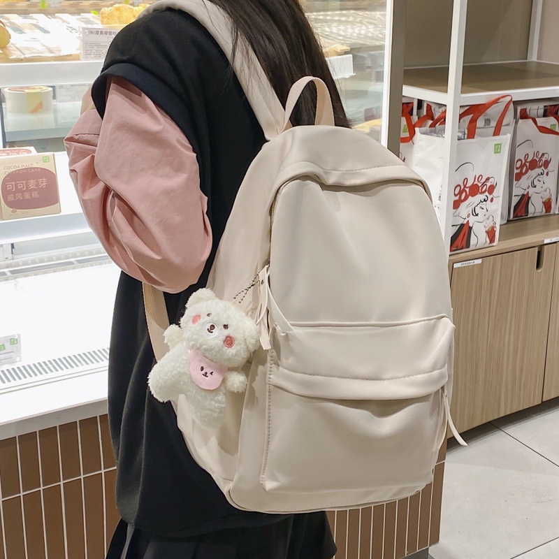 Ba Lô JASMIN NOIR Canvas In Hình Gấu Dễ Thương Cho Nữ