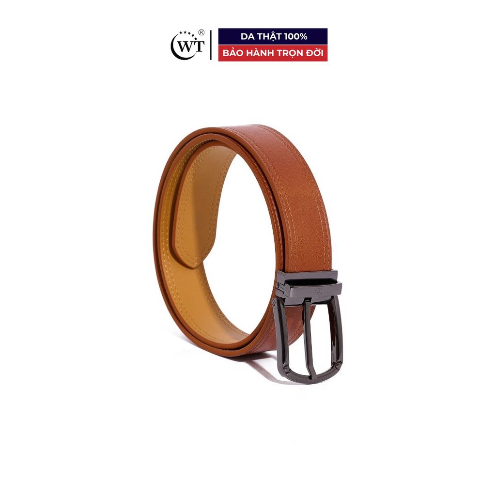 Thắt Lưng Nam Da Bò Cao Cấp Màu Đen, Màu Nâu, Màu Ghi, Màu Nâu Đất, Màu Xanh Nước Biển WT Leather LEO