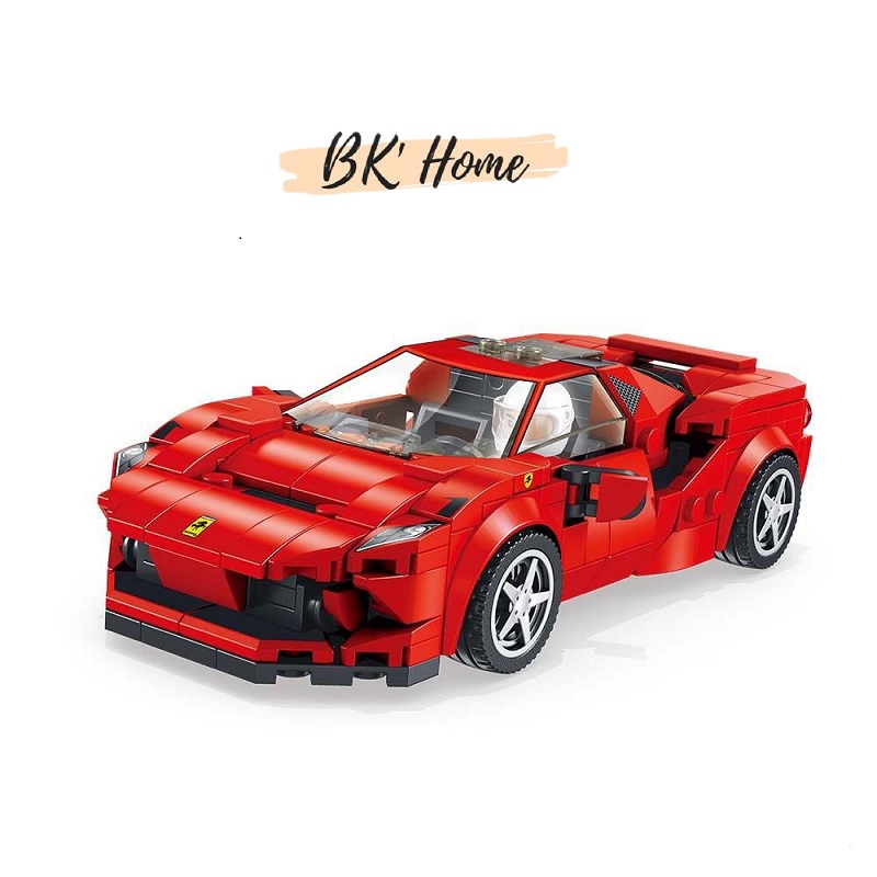 Bộ đồ chơi lắp ráp lego xe đua Racing Car Ferrari Panlos 666001