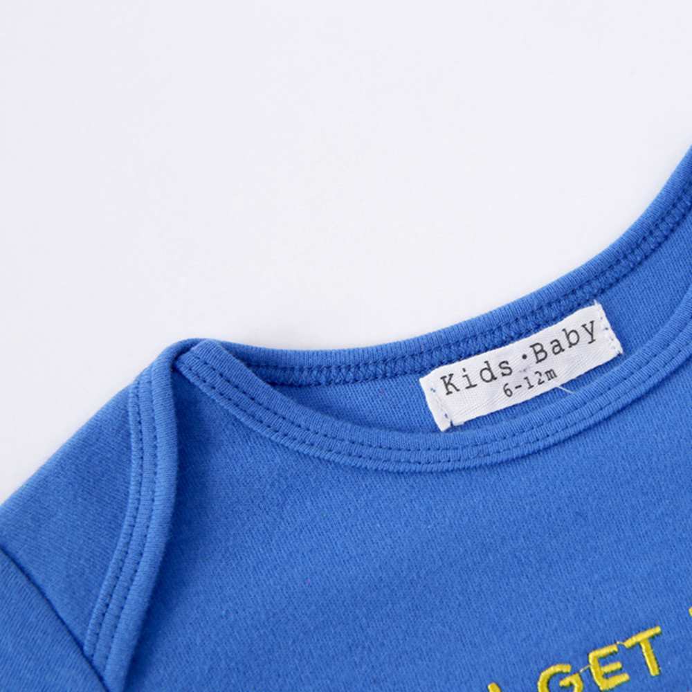 Áo liền quần Sanlutoz cotton tay dài màu xanh dương cho em bé