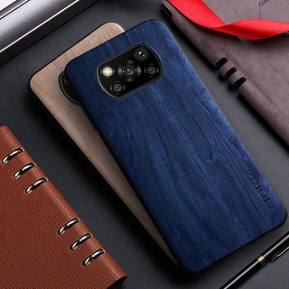 Ốp điện thoại Cho Xiaomi Poco X3 NFC Pro X3 GT funda Họa Tiết Gỗ Tre Da Mặt Sau Cho Xiaomi Poco X3 Pro X3 Nfc X3 GT Case capa