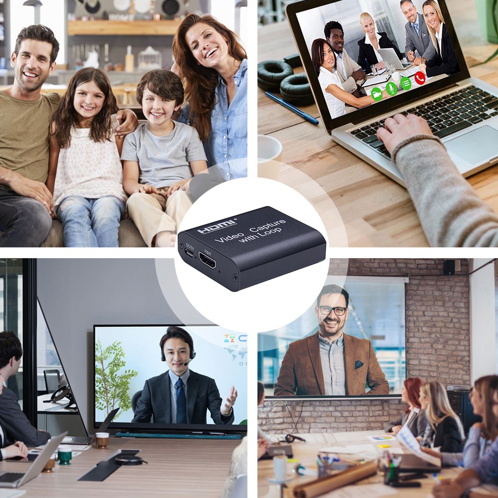 Capture Card HDMI to USB 3.0 Capture Card Recorder Box Device for Live Streaming Video Recording