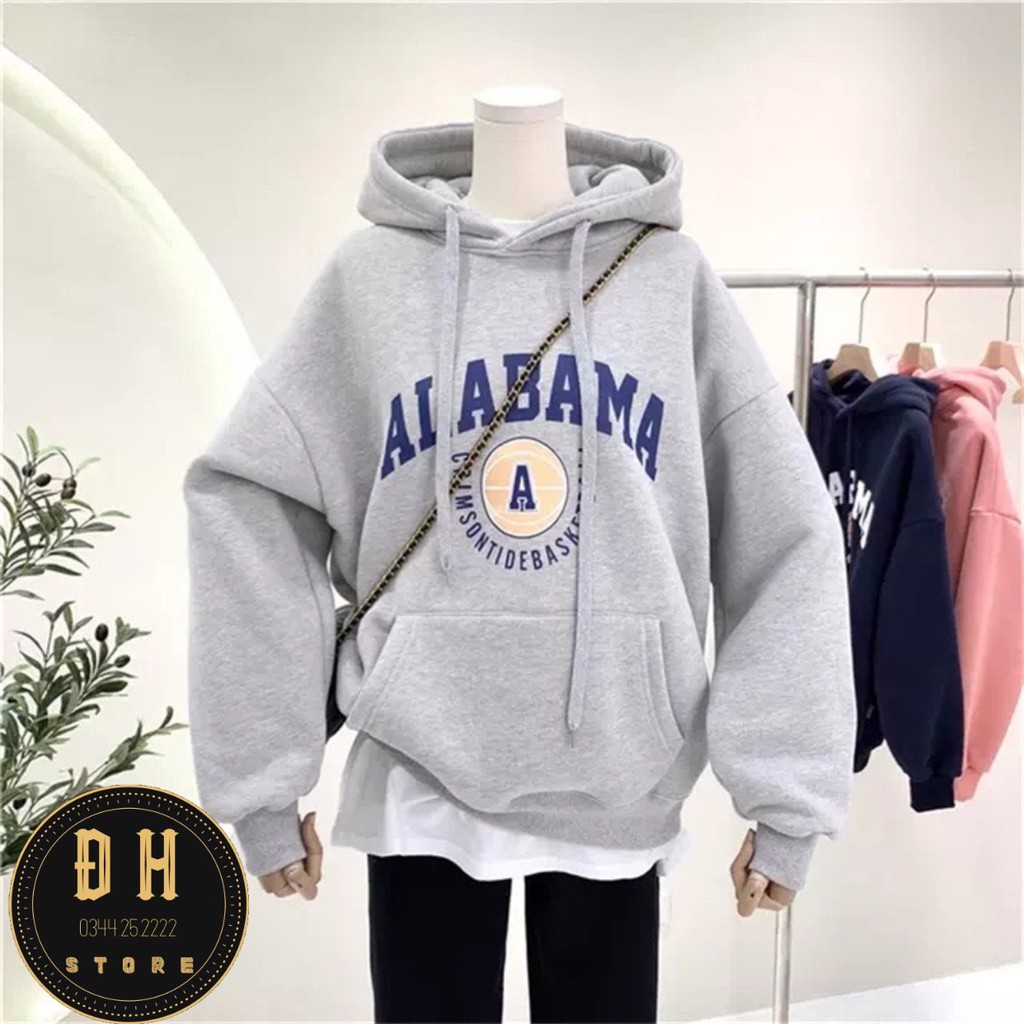 (Mẫu Mới 2021) Áo Hoodie In Chữ ALBAMA Có Mũ Nam Nữ Chất Nỉ Bông Dày Dặn Form Rộng Unisex- Áo Nỉ Nam Nữ Ulzzang Hoạ Tiết | BigBuy360 - bigbuy360.vn