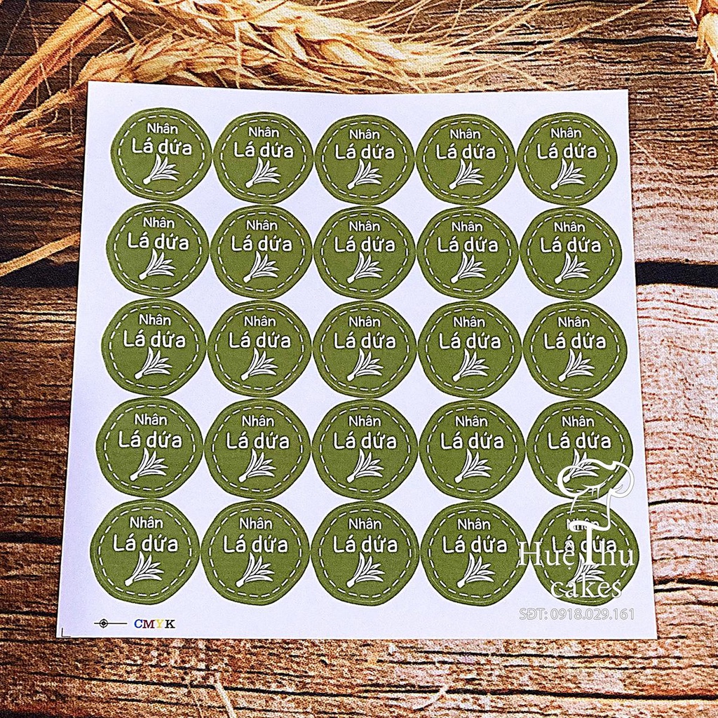 Tem dán nhân bánh Trung Thu đủ vị