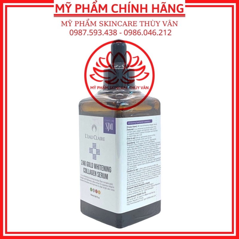 Serum Trắng Da Trẻ Hoá Collagen Vàng 24k Hàn Quốc Chính Hãng LEAU CLAIRE 100ml