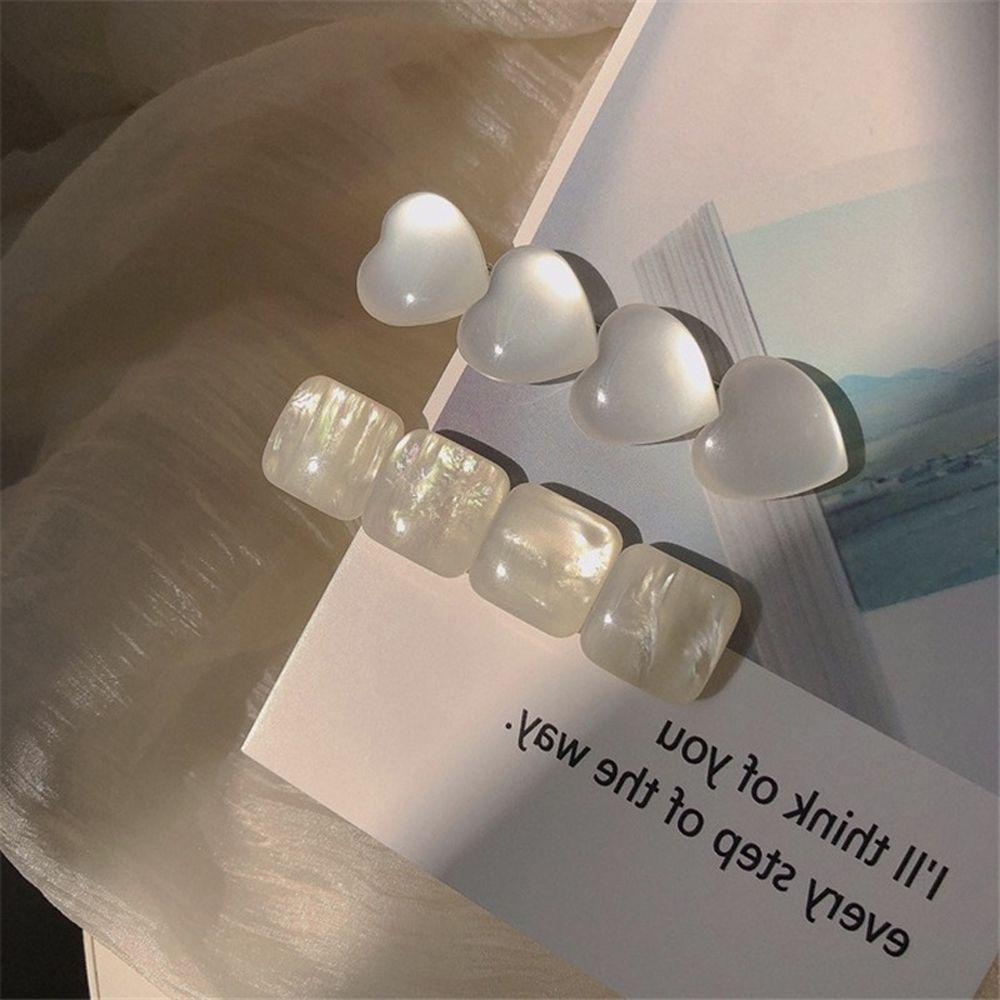 Kẹp Tóc Nhựa Hình Trái Tim Phong Cách Hàn Quốc Cho Nữ