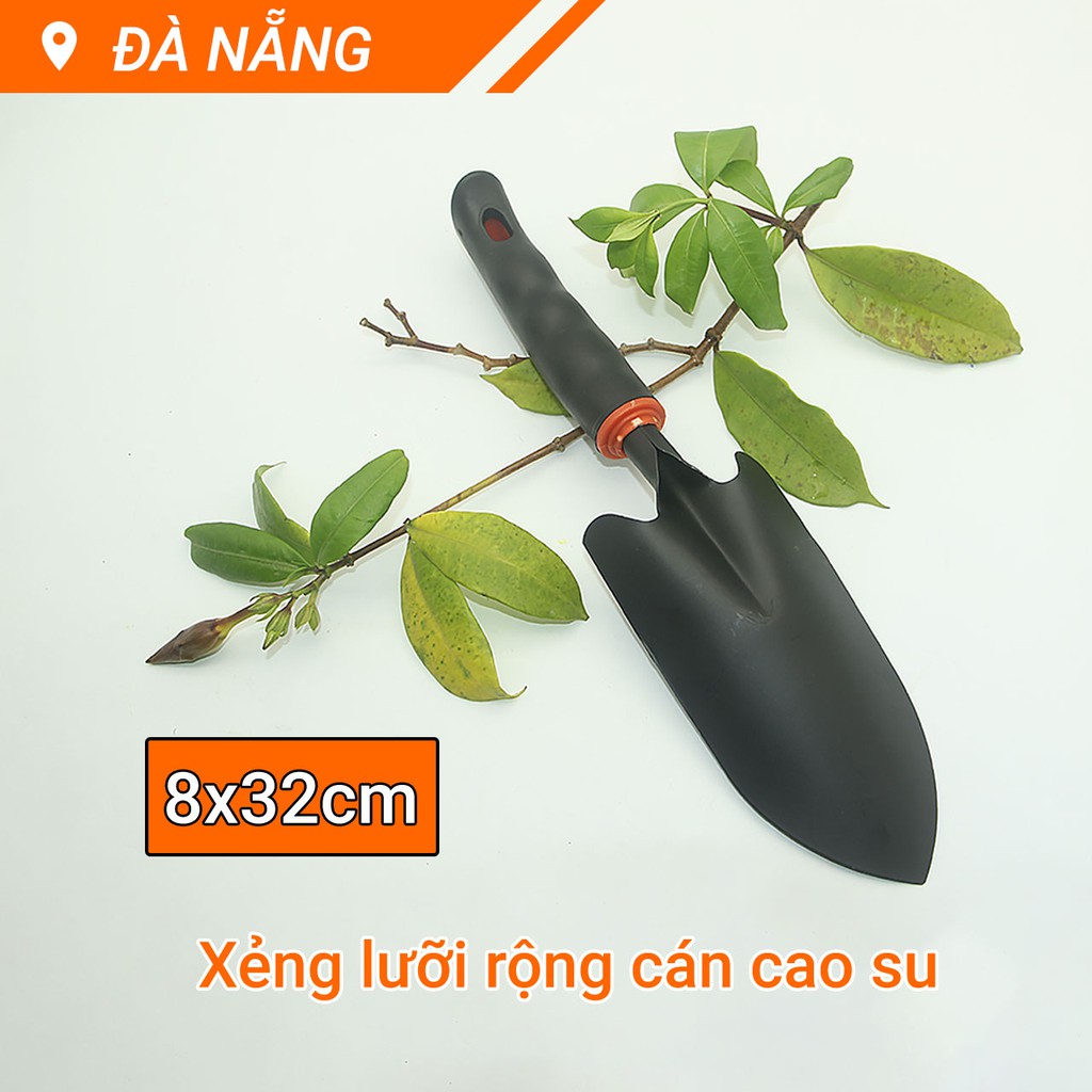 Xẻng xúc đất trồng cây nhổ cỏ cán cao su