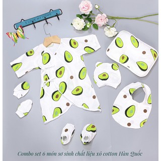 SET 6 món sơ sinh cotton hàn quốc MYMY