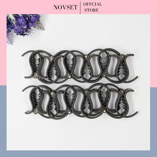 Set 12 kẹp càng cua đen nhám, kẹp tóc càng cua [ Nhựa Dẻo Không Gãy ][ Ecocan ]