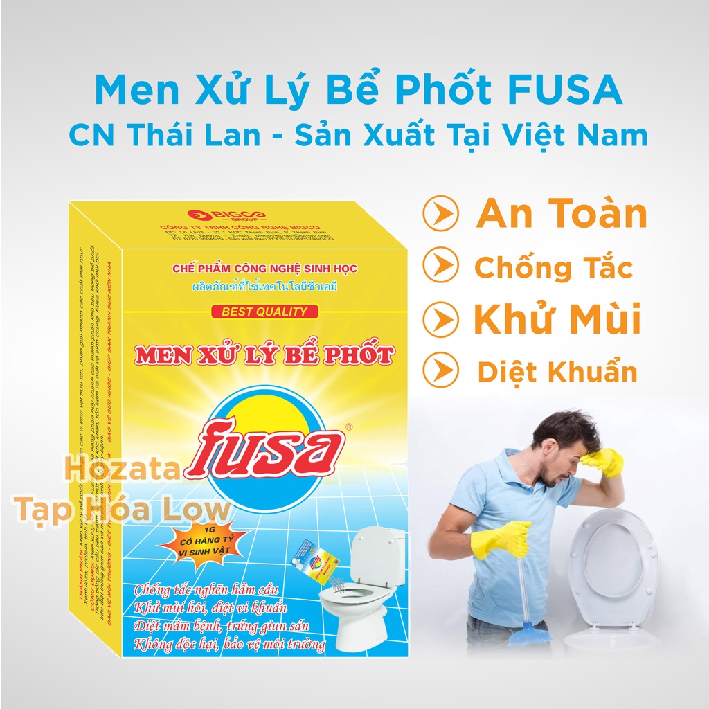 Men Xử Lý Bể Phốt Fusa | Khử Mùi Diệt Khuẩn Bồn Cầu