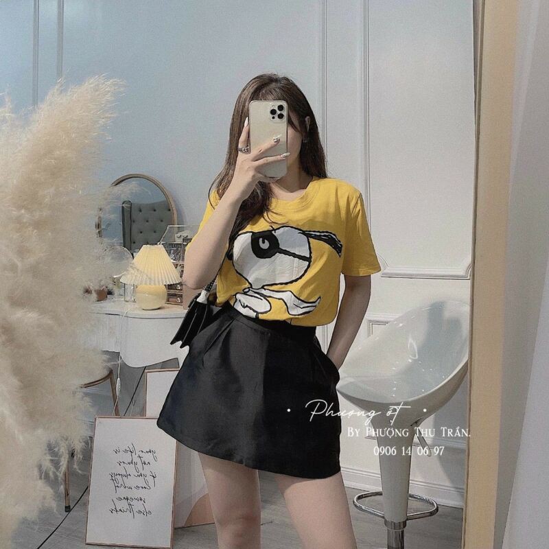 Áo phông in hình ngộ nghĩnh XỊN ĐẸP Áo phông mickey vàng zza fom thụng #HOTTREND