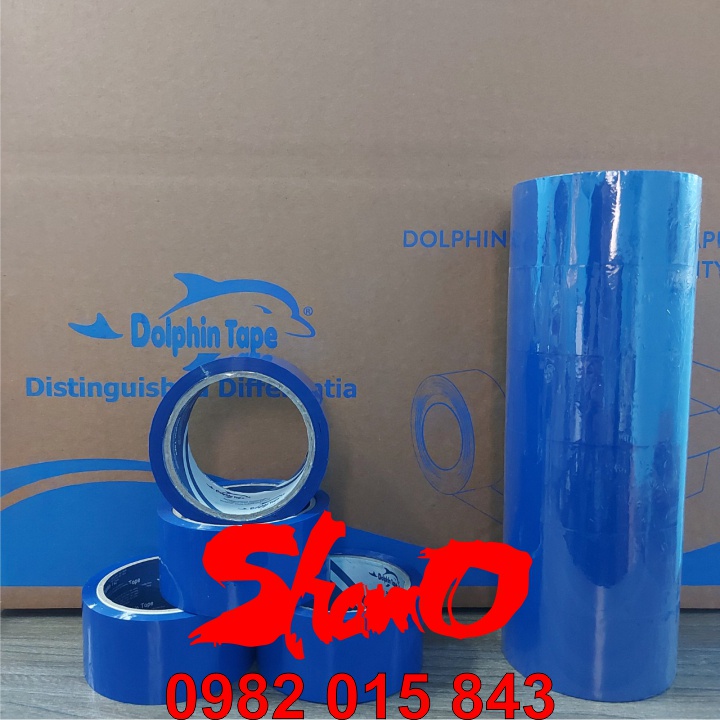 Băng keo xanh dương  – Băng dính xanh trơn OPP chuyên dùng trong đóng gáy sổ sách và đóng gói cod