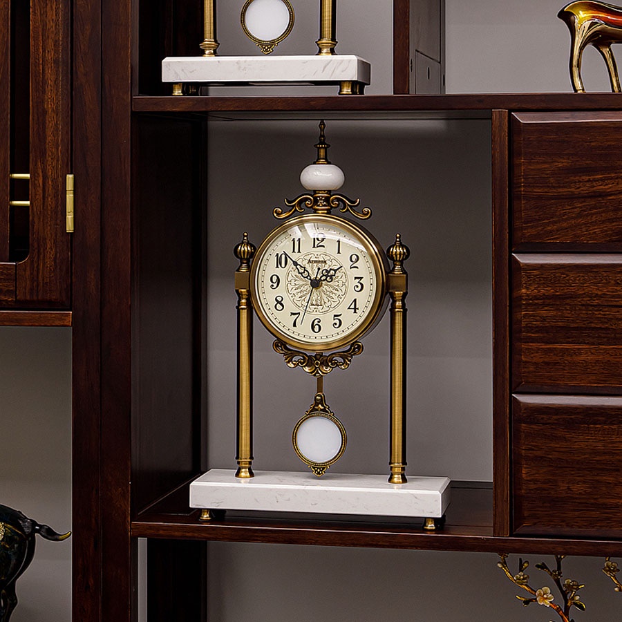 Đồng hồ để bàn quả lắc, phong cách châu âu, đồng hồ đê bàn đẹp