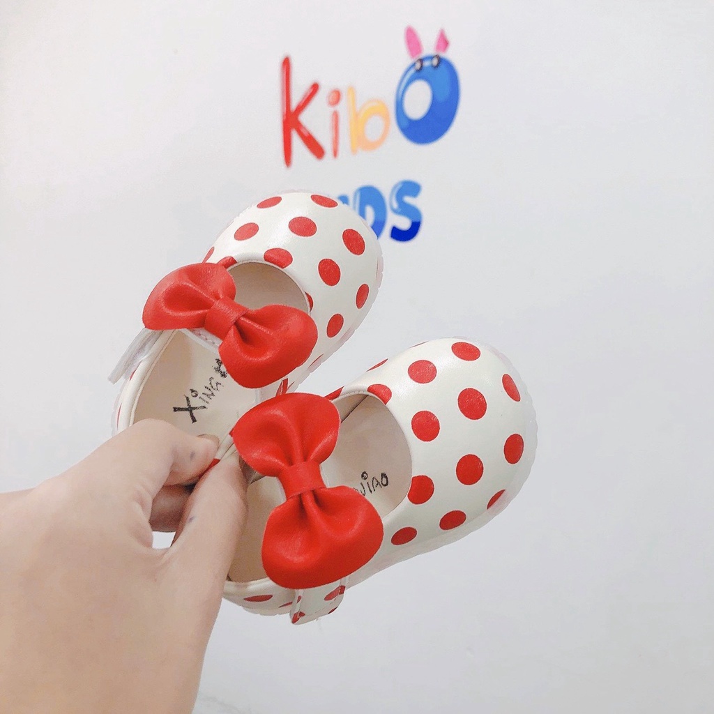 iày Bé Gái - Giày búp bê da mềm phong cách Vintage Hàn Quốc có quai dán BB446 (có ảnh thật)