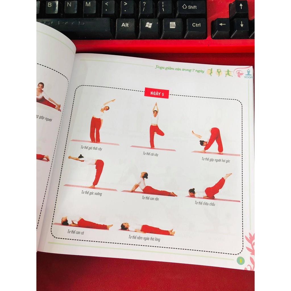 Sách - Yoga giảm cân trong 7 ngày - Kèm đĩa DVD