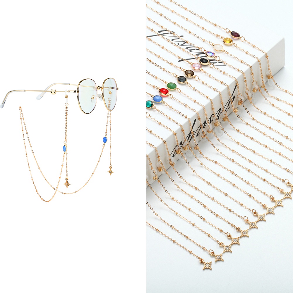 Dây Đeo Mắt Kính Bằng Kim Loại Phong Cách Vintage Thời Trang