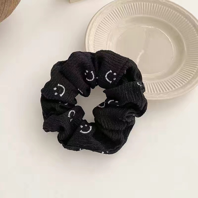 Scrunchies vải thời trang mặt cười