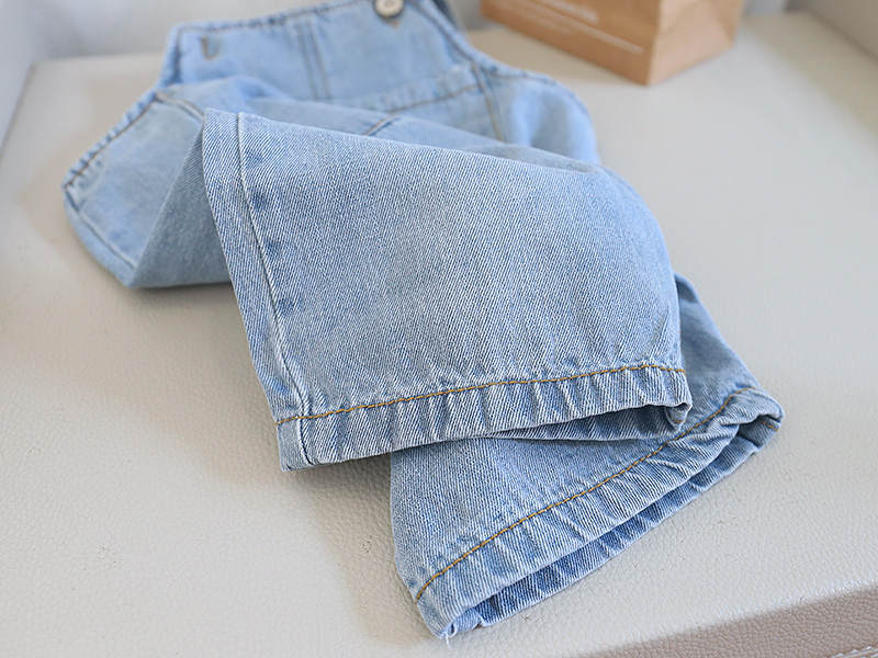 Bộ Áo Thun Ngắn Tay In Chữ + Quần Jean Thời Trang Cho Bé Gái 0-5 Tuổi