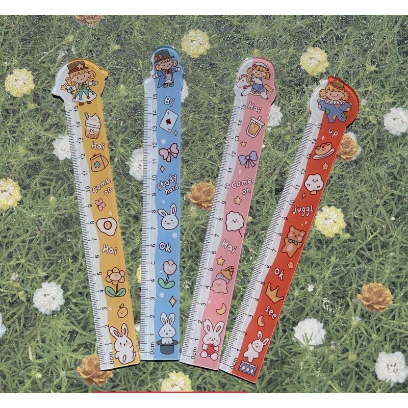 Thước mica trong hình 15cm