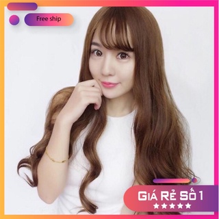 Tóc giả nữ cao cấp , Tóc giả nữ nguyên đầu chất liệu tơ mềm mượt tóc thật + tặng kèm lưới ONLINE_SHOPPING_1102