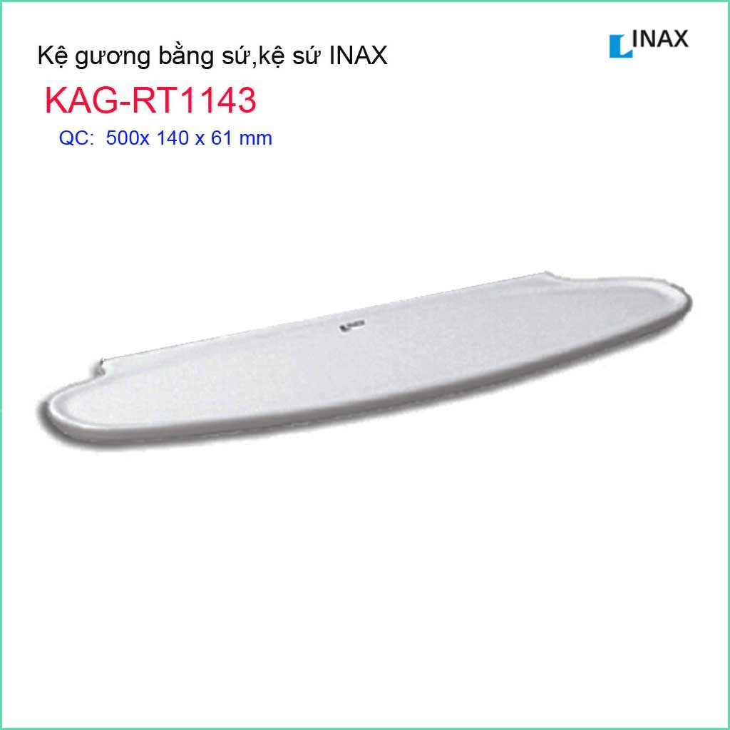 Kệ sứ LInax KAG-RT1143, kệ dưới gương đựng xà phòng nhà tắm cao cấp chính hãng sứ trắng tinh dễ vệ sinh sang trong sạch