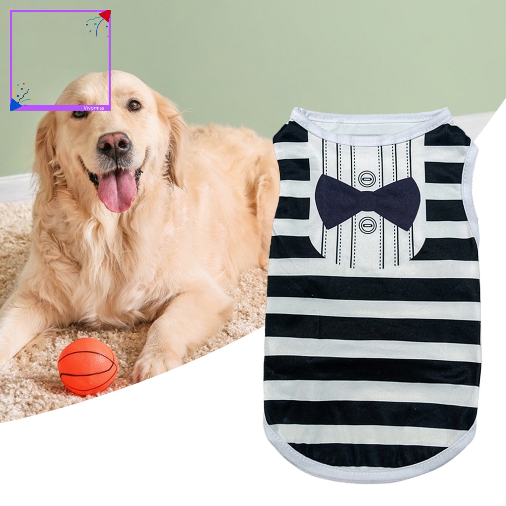 Bộ Đồ Ngủ Pijama Vải Mềm Họa Tiết Kẻ Sọc Cho Thú Cưng