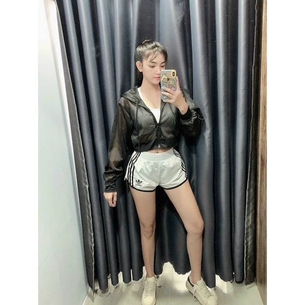 Áo khoác tập gym, áo khoác lưới crop cực cá tính