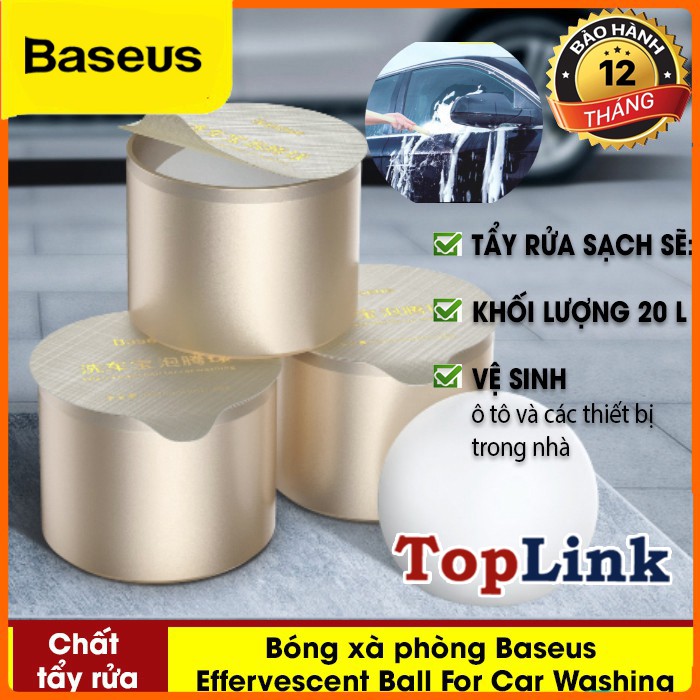 Bóng Xà Phòng Baseus Effervescent Ball For Car Washing Hòa Vào Nước Tạo Thành Dung Dịch Tẩy Rửa, Dùng Để Vệ Sinh