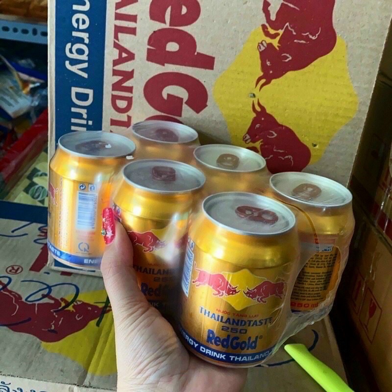 THÙNG 24 LON x 250ml nước tăng lực Red Gold Thái Lan - - HÀNG VIỆT NAM LIÊN DOANH VỚI THÁI LAN