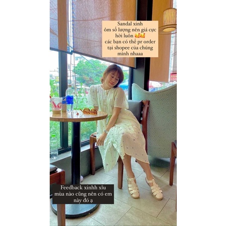 Giày sandals nữ phong cách Retro mùa hè