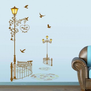 Decal dán tường cây đèn 2 ( 1m6*1m4)