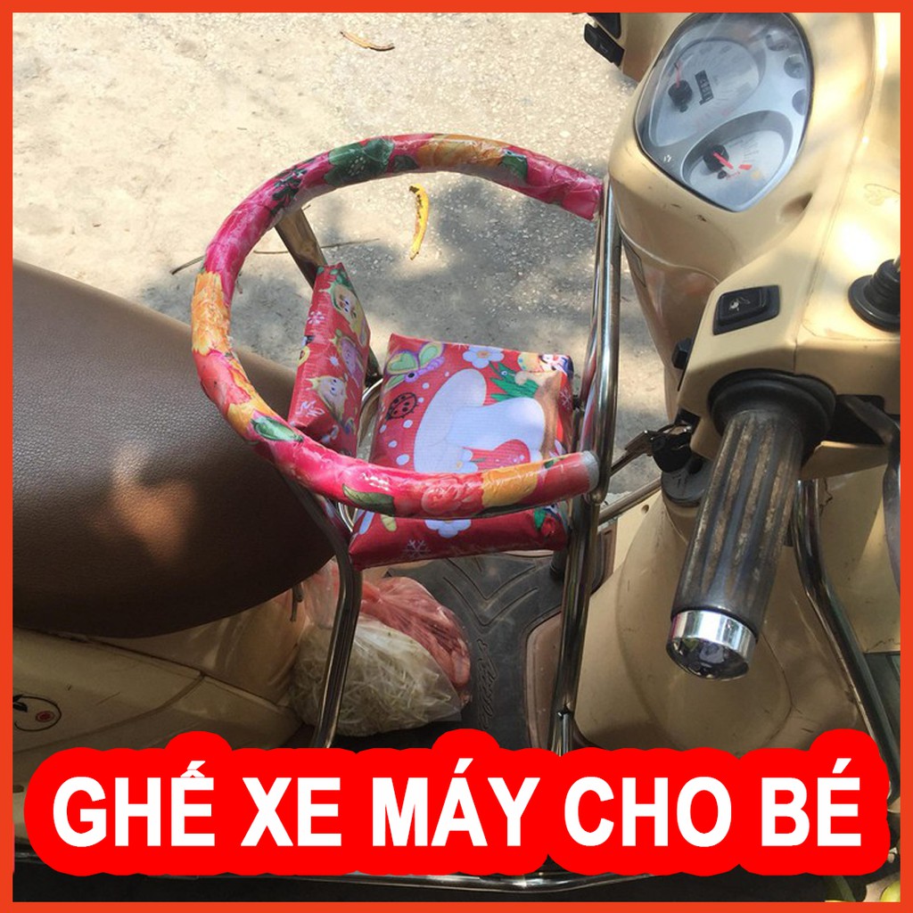 💖FREESHIP💖 Ghế ngồi xe máy cho bé bằng inox dùng được cho cả xe ga và xe số