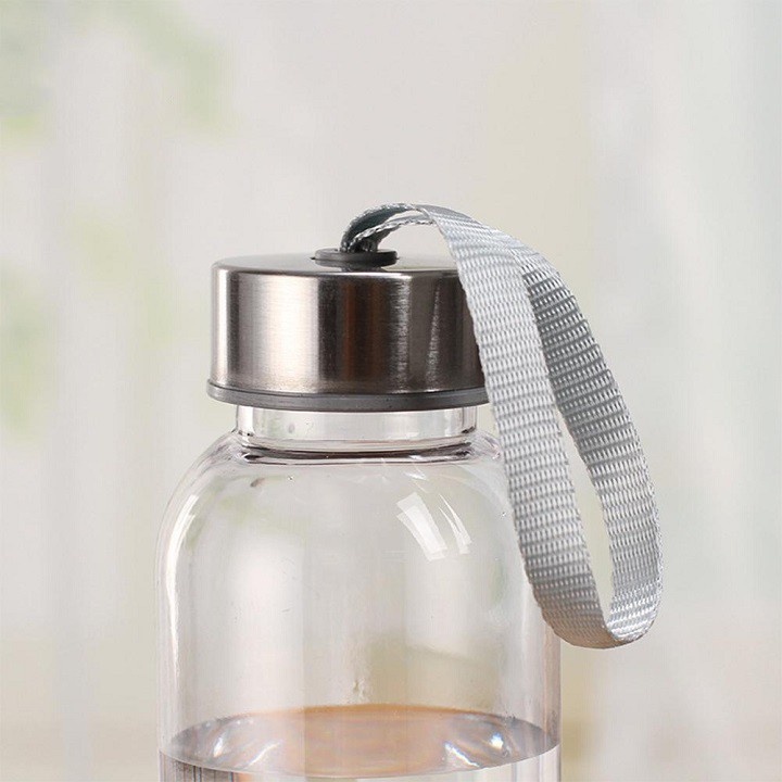 Bình Nước Thủy Tinh, Chai Detox Có Dây Xách 500ml