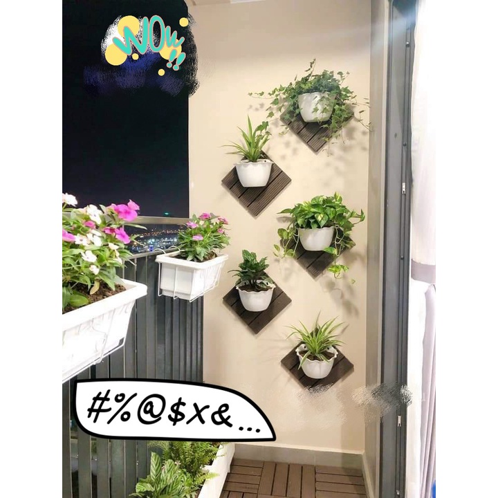 Vỉ sàn gỗ nhựa ngoài trời kt 30x30cm, dày 2.2cm dành cho ban công, sân vườn