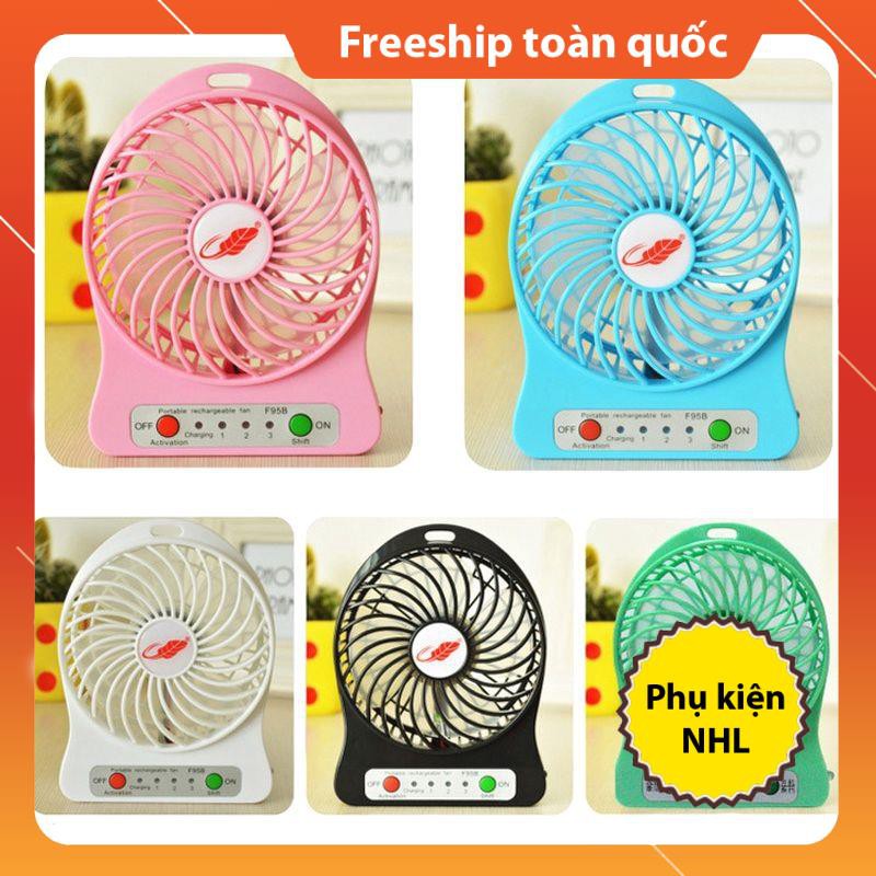 Siêu hot Quạt mini tích điện 3 cấp độ gió cực mát