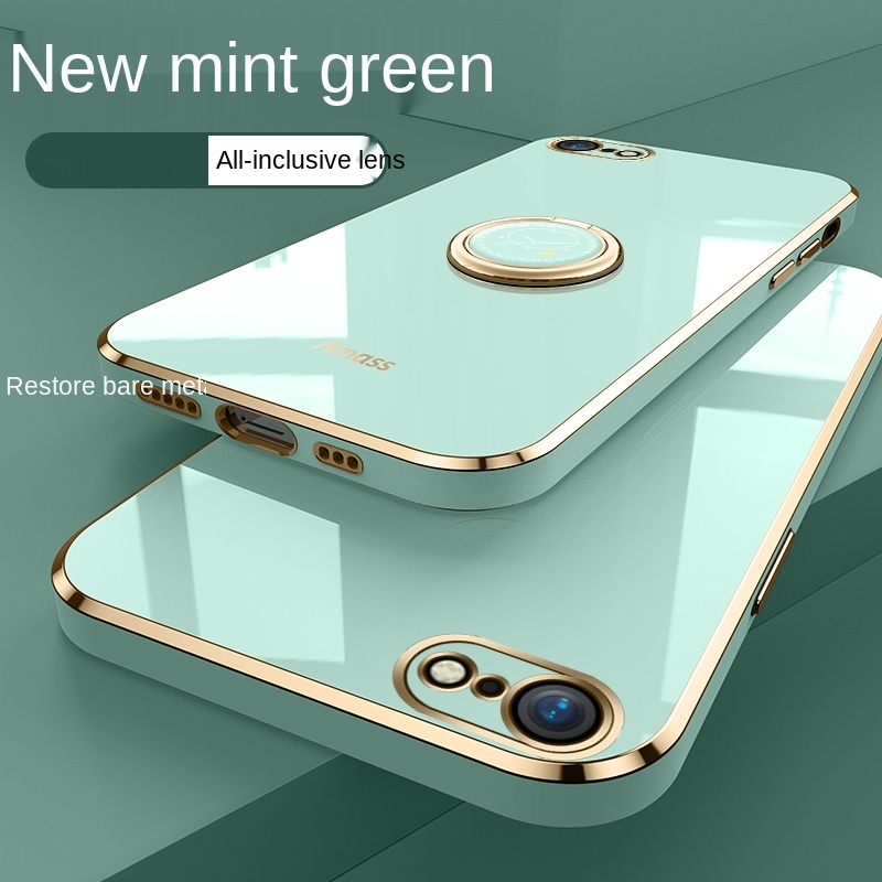 Ốp điện thoại silica gel mềm chống sốc có giá đỡ thích hợp cho iphone 6 6s 6 plus 6s