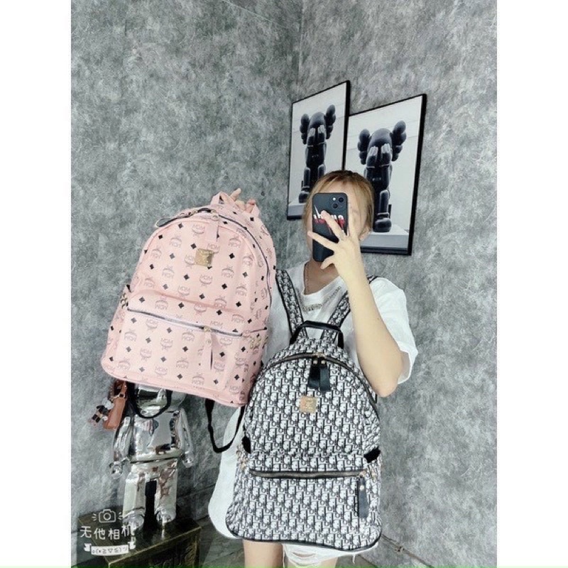 Balo Đi Học M.C.M Dành Cho Nam Nữ, Balo Size 40Cm Đựng Vừa A4