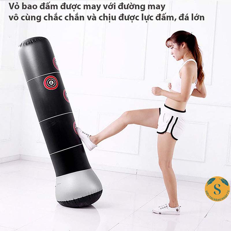 Bao Trụ Đấm Bốc Tự Cân Bằng – PURE BOXING - 160cm – Đường Kính 48cm - Tặng Kèm Bơm Hơi [BOXING]