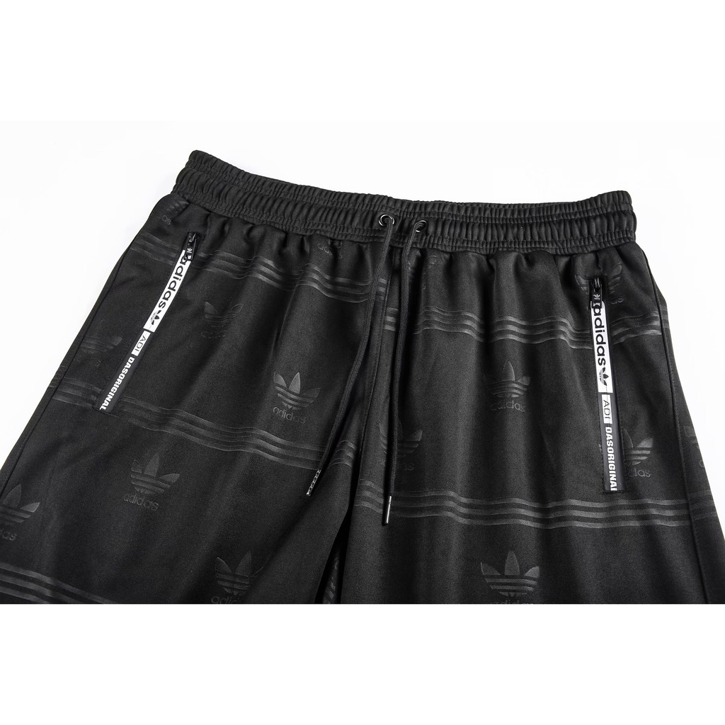 Adidas clover logo zipper túi quần thể thao quần short quần thể thao quần short quần short người đàn ông giải trí