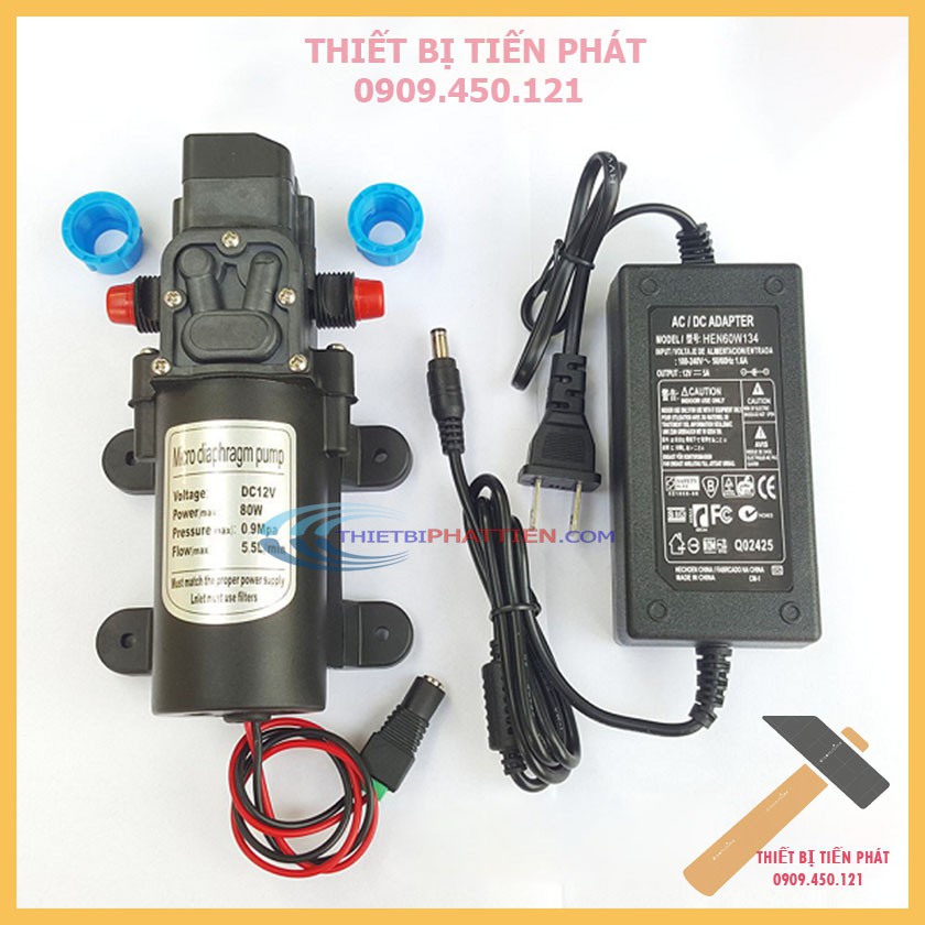 Máy Bơm Mini Bơm Lực Nước DL-2203 SUMO Kèm Nguồn 12V-5A Chuyên Phun Sương, Rửa Xe, Tưới Cây...(Chính Hãng)