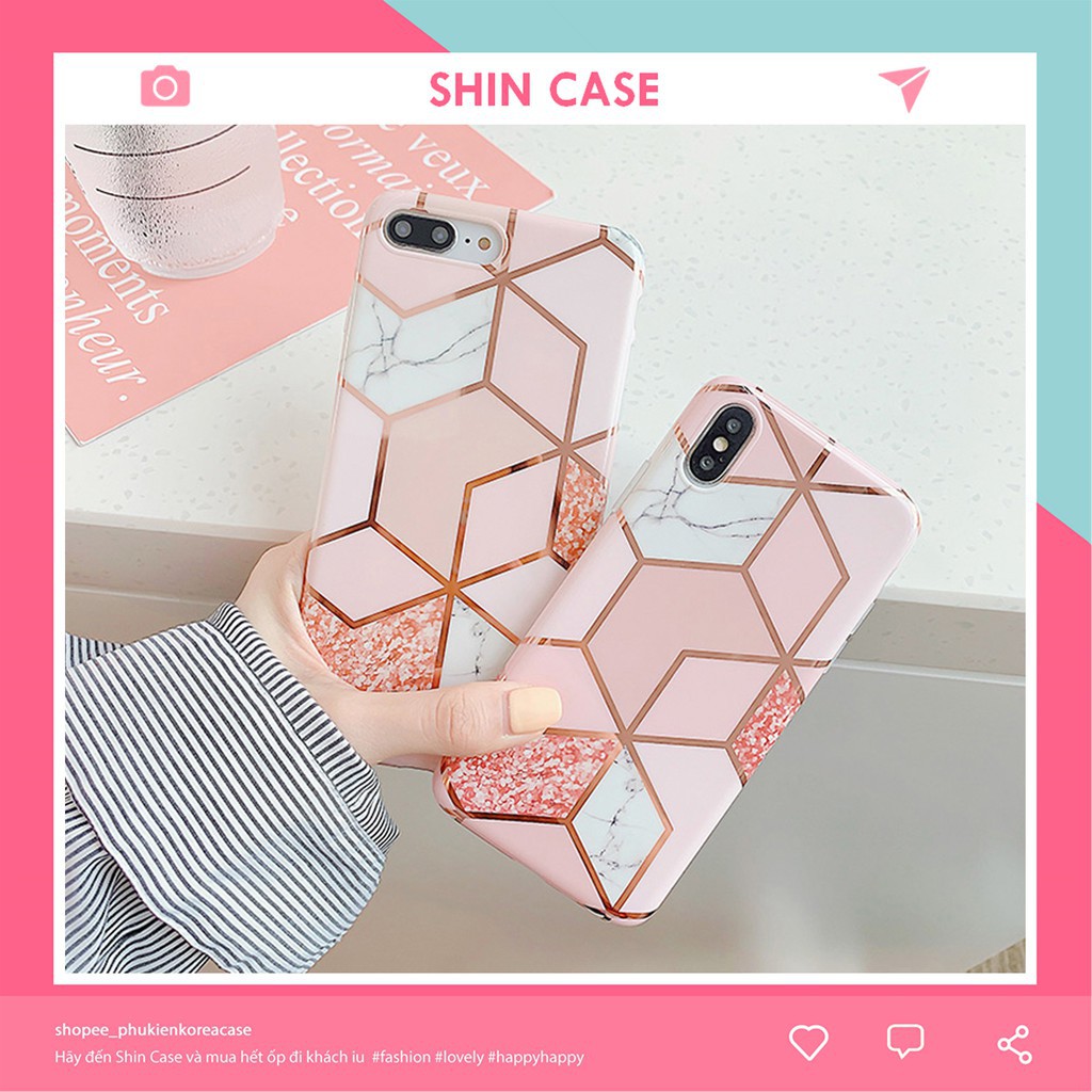 Ốp lưng iphone Vân đá ánh hồng 5/5s/6/6plus/6s/6s plus/6/7/7plus/8/8plus/x/xs/xs max/11/11 pro/11 promax/samsung | BigBuy360 - bigbuy360.vn