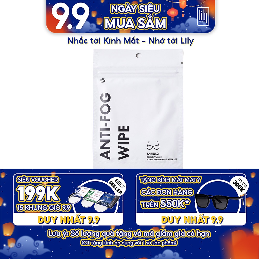 Khăn lau kính NANO FARELLO chống mờ sương khi đeo khẩu trang