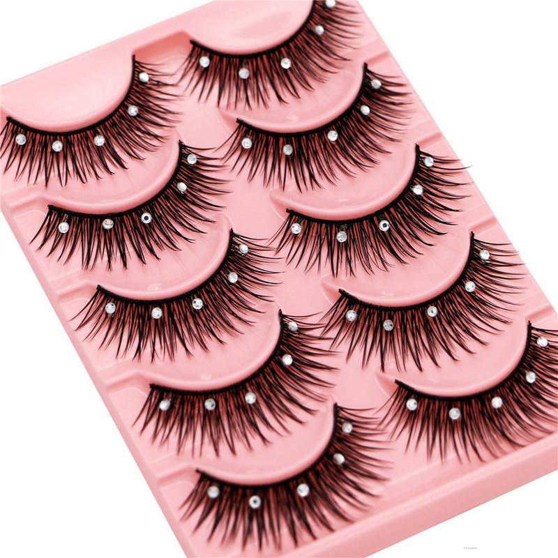 Lông mi giả trang điểm nude tự nhiên đính kim cương giả dày dặn 817 | BigBuy360 - bigbuy360.vn